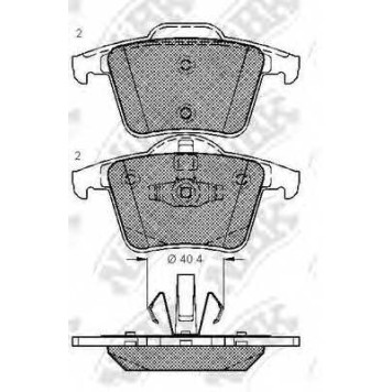 Колодки тормозные дисковые задний для VOLVO XC90 <b>NiBK PN0358</b>