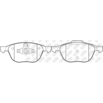 Колодки тормозные дисковые передний для FORD C-MAX(DM2), FOCUS(DA#), KUGA / MAZDA 3(BK,BL), 5(CR19,CW), PREMACY(CP) / VOLVO C30, C70, S40(MS), V50(MW) <b>NiBK PN0365</b>