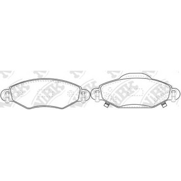 Колодки тормозные дисковые передний для TOYOTA YARIS(NCP1#,NLP1#,SCP1#) <b>NiBK PN0369</b>
