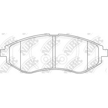 Колодки тормозные дисковые передний для CHEVROLET AVEO(T200,T250,T255,T300), COBALT, KALOS / DAEWOO AVEO, KALOS(KLAS) <b>NiBK PN0370</b>