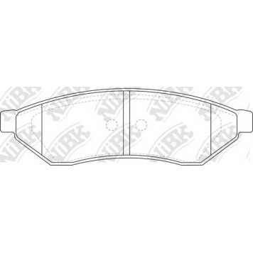 Колодки тормозные дисковые задний для CHEVROLET EPICA(KL1#), EVANDA / DAEWOO EVANDA(KLAL), LACETTI, MAGNUS, TOSCA <b>NiBK PN0375</b>