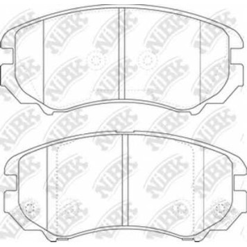 Колодки тормозные дисковые передний для HYUNDAI COUPE, ELANTRA, GRANDEUR, SONATA, TIBURON, TUCSON / KIA MAGENTIS, OPIRUS, OPTIMA, SOUL, SPORTAGE <b>NiBK PN0377</b>
