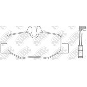 Колодки тормозные дисковые задний для MERCEDES VIANO(W639), VITO(W639) <b>NiBK PN0407W</b>