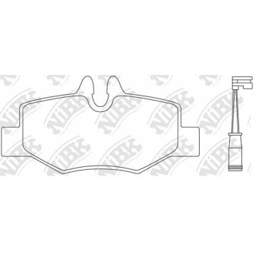Колодки тормозные дисковые задний для MERCEDES VIANO(W639), VITO(W639) <b>NiBK PN0407W</b>