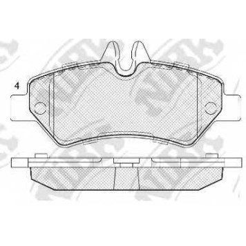 Колодки тормозные дисковые задний для MERCEDES SPRINTER(906) / VW CRAFTER(2E#,2F#) <b>NiBK PN0412</b>