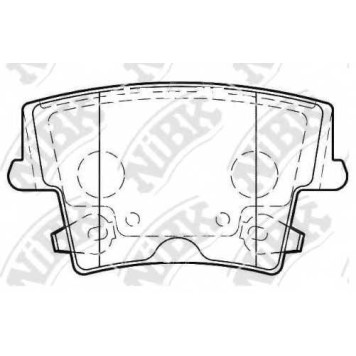 Колодки тормозные дисковые задний для CHRYSLER 300(LX) / LANCIA THEMA(LX) <b>NiBK PN0422</b>