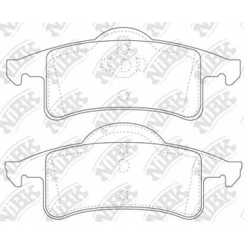 Колодки тормозные дисковые задний для JEEP CHEROKEE(XJ), GRAND CHEROKEE(WG,WJ) <b>NiBK PN0425</b>