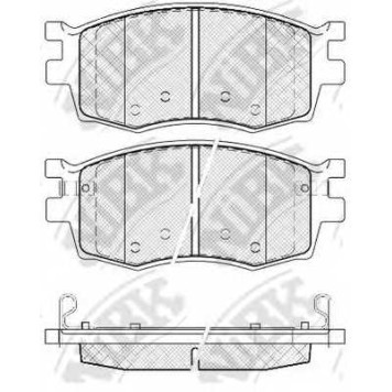 Колодки тормозные дисковые передний для HYUNDAI ACCENT(MC), i20(PB,PBT) / KIA RIO(JB) <b>NiBK PN0435</b>