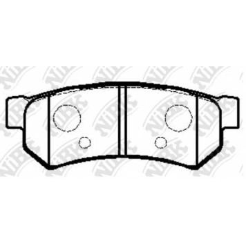 Колодки тормозные дисковые задний для CHEVROLET LACETTI(J200), NUBIRA / DAEWOO GENTRA, LACETTI(KLAN), NUBIRA(KLAN) <b>NiBK PN0442</b>