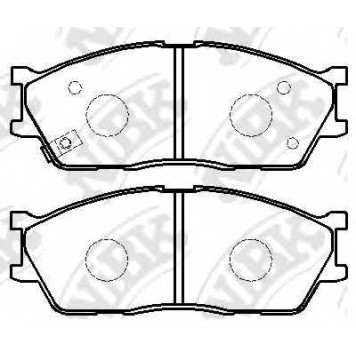 Колодки тормозные дисковые передний <b>NiBK PN0445</b>
