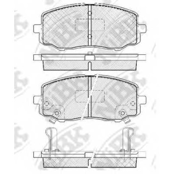 Колодки тормозные дисковые передний для HYUNDAI i20(PB,PBT) <b>NiBK PN0448</b>