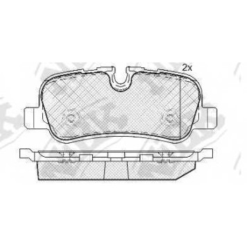 Колодки тормозные дисковые задний для LAND ROVER DISCOVERY(LA,LA#,TAA), RANGE ROVER(LM,LS) / NISSAN ALMERA(N16) <b>NiBK PN0485</b>