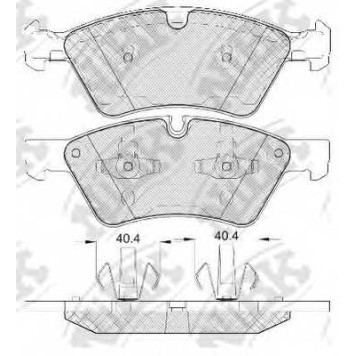 Колодки тормозные дисковые передний для MERCEDES E(S211,W211), GL(X164), M(W164), R(V251,W251) <b>NiBK PN0500W</b>