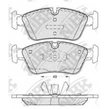 Колодки тормозные дисковые передний для BMW 1(E81,E82,E87,E88), 3(E90) <b>NiBK PN0510</b>