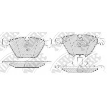 Колодки тормозные дисковые передний <b>NiBK PN0512</b>