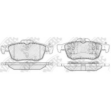 Колодки тормозные дисковые задний для NISSAN PRIMERA / RENAULT ESPACE, LAGUNA, LATITUDE, MEGANE, VEL SATIS / SAAB 9-3 / VOLVO C30, C70, S40, V50 <b>NiBK PN0521</b>