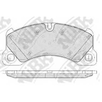 Колодки тормозные дисковые передний для PORSCHE CAYENNE(92A,955,9PA), PANAMERA(970) / VW TOUAREG(7L6,7L7,7LA,7P5) <b>NiBK PN0529</b>