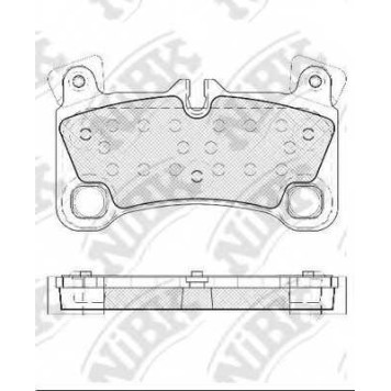 Колодки тормозные дисковые задний для AUDI Q7(4L) / PORSCHE CAYENNE(955,9PA) / VW TOUAREG(7L6,7L7,7LA) <b>NiBK PN0530</b>