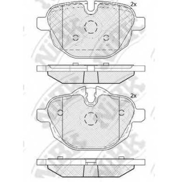Колодки тормозные дисковые задний для BMW 5(F10,F11,F18), X3(F25), Z4(E89) <b>NiBK PN0546</b>