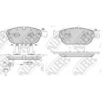 Колодки тормозные дисковые передний <b>NiBK PN0556W</b>