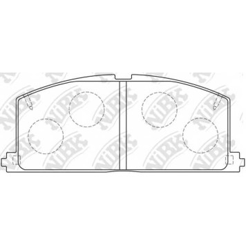 Колодки тормозные дисковые передний для TOYOTA CAMRY, CARINA, CELICA, COROLLA FX, COROLLA, CORONA, MR, PASEO, RAUM, SPRINTER CARIB, SPRINTER, STARLET, TERCEL <b>NiBK PN1077</b>