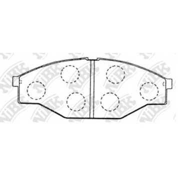 Колодки тормозные дисковые передний для TOYOTA DYNA 100, DYNA, HIACE, HILUX, LITEACE / VW TARO <b>NiBK PN1166</b>