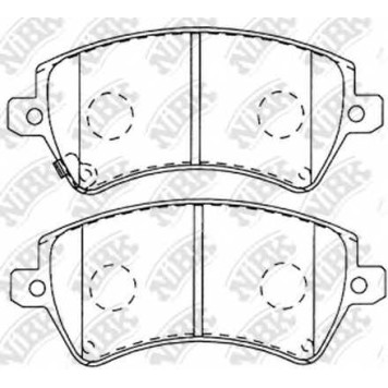 Колодки тормозные дисковые передний для TOYOTA COROLLA(##E11#, #E11#, #E12J#, #E12T#, CDE12#, NDE12#, ZDE12#, ZZE12#) <b>NiBK PN1224</b>
