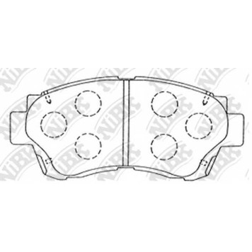 Колодки тормозные дисковые передний для LEXUS ES, LS / TOYOTA ALTEZZA, BREVIS, CAMRY, CELICA, CHASER, CRESTA, CROWN, MARK, PROGRES, VEROSSA <b>NiBK PN1228</b>
