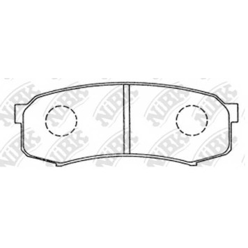 Колодки тормозные дисковые задний для LEXUS GX, RX / MITSUBISHI PAJERO / TOYOTA FJ CRUISER, HILUX, LAND CRUISER 100, LAND CRUISER 150, LAND CRUISER 90, LAND CRUISER <b>NiBK PN1243</b>