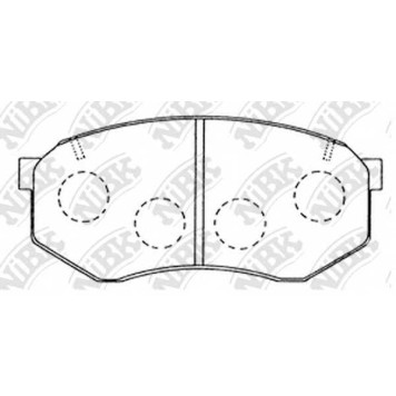 Колодки тормозные дисковые передний для MAZDA 929 / MITSUBISHI GALANT, LANCER, SAPPORO, STARION / TOYOTA COMFORT <b>NiBK PN1246</b>