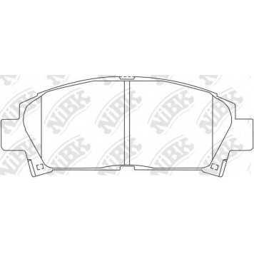 Колодки тормозные дисковые передний для TOYOTA AVENSIS(#T22#), CALDINA(AT21#,CT21#,ST21#), CARINA E(#T19#), MR(SW2#) <b>NiBK PN1362</b>