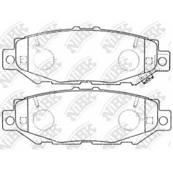 Колодки тормозные дисковые задний для LEXUS GS / TOYOTA ARISTO, CHASER, CRESTA, CROWN, GRANVIA, HIACE, MARK, SUPRA <b>NiBK PN1363</b>