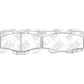 Колодки тормозные дисковые передний для NISSAN SKYLINE / TOYOTA 4 RUNNER, HILUX, LAND CRUISER 90, LAND CRUISER / VW TARO <b>NiBK PN1387</b>