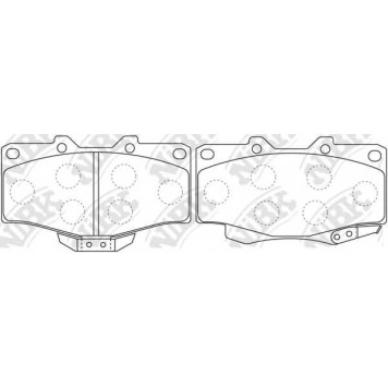Колодки тормозные дисковые передний для NISSAN SKYLINE / TOYOTA 4 RUNNER, HILUX, LAND CRUISER 90, LAND CRUISER / VW TARO <b>NiBK PN1387</b>