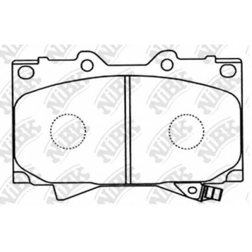 Колодки тормозные дисковые передний для LEXUS LX(UZJ100) / TOYOTA LAND CRUISER 100(FZJ1#, UZJ1#), LAND CRUISER(BJ7#, HZJ7#, KZJ7#, LJ7#, PZJ7#, RJ7#) <b>NiBK PN1411</b>