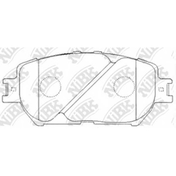 Колодки тормозные дисковые передний для DAIHATSU ALTIS / TOYOTA CAMRY SOLARA, CAMRY, CROWN, ISIS, MARK, WISH <b>NiBK PN1479</b>