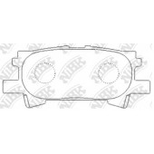 Колодки тормозные дисковые задний для LEXUS RX(GSU3#, MCU3#, MHU3#) / TOYOTA HARRIER(ACU3#, GSU3#, MCU3#, MHU3#), KLUGER(#ACU2#, #MCU2#) <b>NiBK PN1498</b>