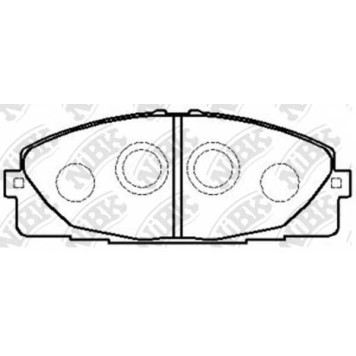 Колодки тормозные дисковые передний для TOYOTA HIACE(KDH2#, LH1#, LXH1#, RZH1#, TRH2#) <b>NiBK PN1516</b>