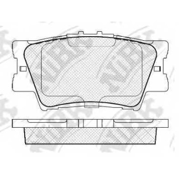 Колодки тормозные дисковые задний для LEXUS ES / TOYOTA CAMRY, RAV 4 <b>NiBK PN1522</b>