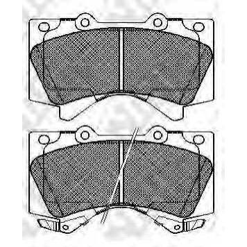 Колодки тормозные дисковые передний для LEXUS LX(URJ201) / TOYOTA LAND CRUISER 200(UZJ2#,VDJ2#), SEQUOIA(UCK6#,UPK6#,USK6#), TUNDRA(#K5#) <b>NiBK PN1541</b>
