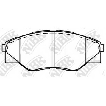 Колодки тормозные дисковые передний для TOYOTA HILUX(GGN#,KUN#,LAN#,TGN#) <b>NiBK PN1802</b>