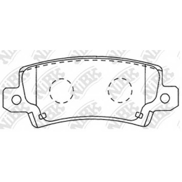 Колодки тормозные дисковые задний для TOYOTA COROLLA(##E11#, #E11#, #E12J#, #E12T#, CDE12#, NDE12#, ZDE12#, ZZE12#) <b>NiBK PN1827</b>