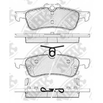 Колодки тормозные дисковые задний для DAIHATSU CHARADE / HONDA CIVIC / TOYOTA VIOS/YARIS, YARIS <b>NiBK PN1840</b>