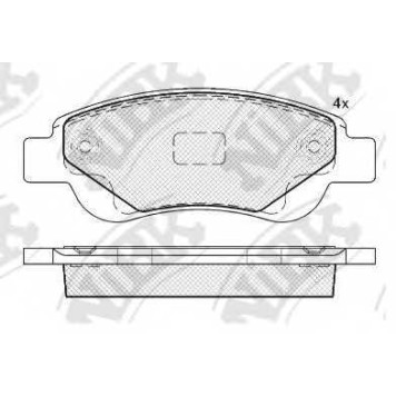 Колодки тормозные дисковые передний для CITROEN C1(PM#,PN#) / PEUGEOT 107 / TOYOTA AYGO(KGB1#,WNB1#) <b>NiBK PN1841</b>