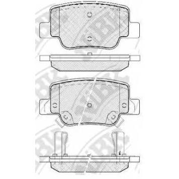 Колодки тормозные дисковые задний для TOYOTA VERSO(#AUR2#,#ZGR2#) <b>NiBK PN1842</b>