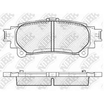 Колодки тормозные дисковые задний для LEXUS GS(GRL1#,GWL1#), IS(AVE3#,GSE3#), RX(AGL1#,GGL1#,GYL1#) / TOYOTA PRIUS PLUS(ZVW4#) <b>NiBK PN1846</b>