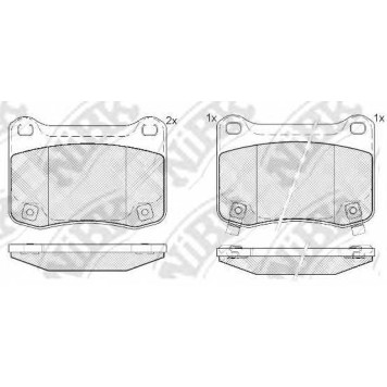 Колодки тормозные дисковые задний для LEXUS IS(ALE2#,GSE2#,USE2#) <b>NiBK PN1851</b>
