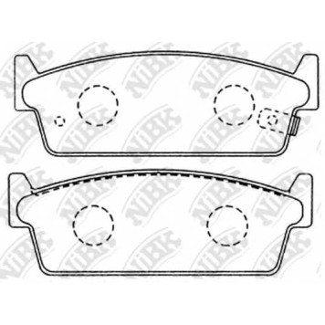 Колодки тормозные дисковые задний для INFINITI M30 Convertible, M30 / NISSAN 200 SX(S13), BLUEBIRD(U13,U14), CEDRIC(Y30,Y31) <b>NiBK PN2200</b>