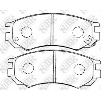 Колодки тормозные дисковые передний для NISSAN 100 NX(B13), ALMERA(N15), AVENIR, PULSAR(N14), SUNNY(N14) <b>NiBK PN2268</b>