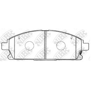 Колодки тормозные дисковые передний для INFINITI Q45, QX4 / NISSAN BASSARA, CIMA, ELGRAND(E50,E51), PATHFINDER(R50), SERENA(C24), URVAN(E25), X-TRAIL(T30) <b>NiBK PN2389</b>